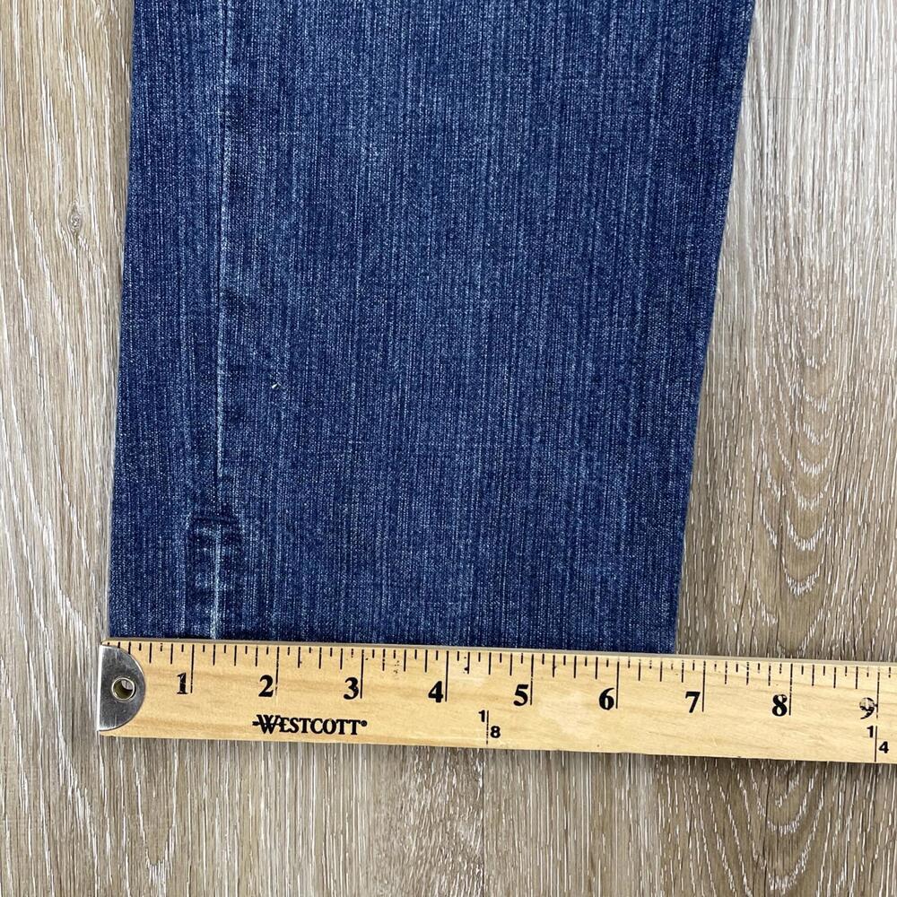Y2K Banana Republic Dark Wash Jeans Ankle Women's 2 Straight leg Slit Hem Indigo - Picture 2 of 7